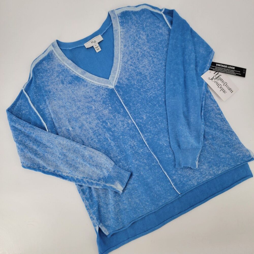 Mainstream Boutique Womens S Long Sleeve V-Neck Cotton Lightweight Sweater NWT